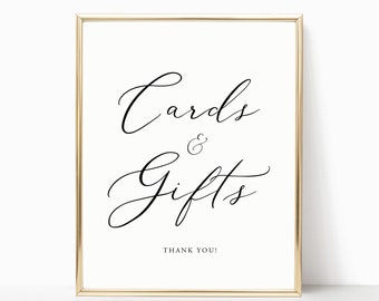 Cards and Gifts Sign | Printable Cards and Gifts Sign | Cards and Gifts Wedding Sign | Calligraphy Cards and Gifts Sign | Table Sign | WG18