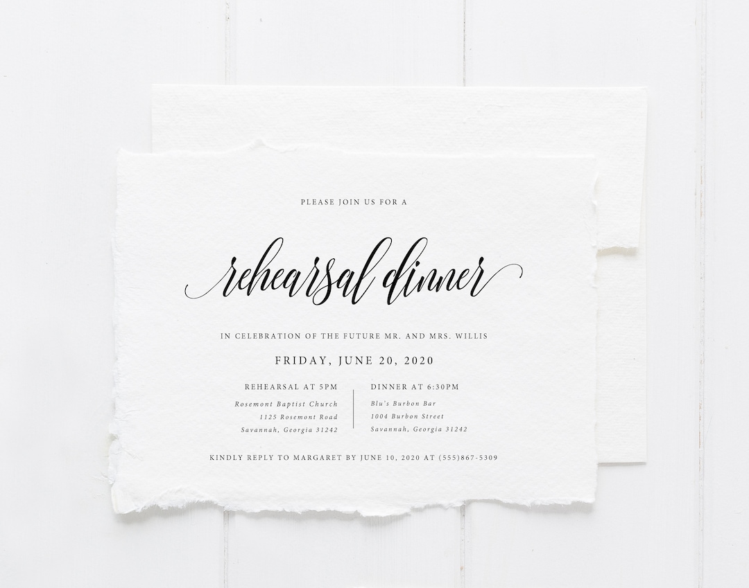 Printable Rehearsal Dinner Invitations Rehearsal Dinner Etsy