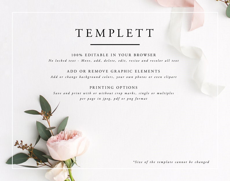 Minimalist BF19 Editable Save the Date Card Calligraphy Save the Date Printable Save the Date Template Templett Save the Dates