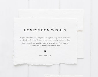 Wedding Wishing Well Card Template | Modern Wedding Wishing Well Cards | Wedding Insert Enclosure Card | Modern Gift Requests Card | LS19