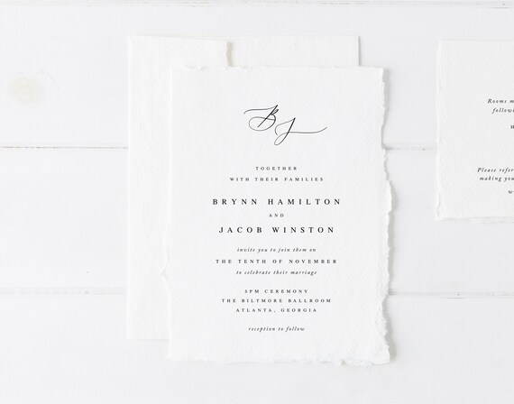 Printable Wedding Invitations Wedding Invitation Template | Etsy