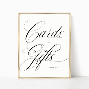 Printable Cards and Gifts Sign | Cards and Gifts Sign | Cards and Gifts Sign Template | Cards and Gifts Table Sign | Calligraphy | MC20