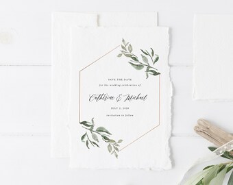 Printable Save the Date | Save the Date Card | Editable Save the Date | Save the Date Template | Greenery Save the Date | Templett | FS18