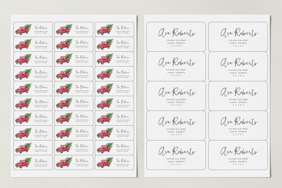 Christmas Address Labels Printable Address Labels Address | Etsy