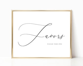 Printable Favors Sign | Wedding Favors Sign | Favor Sign Template | Minimalist Favors Sign | Favors Table Sign | Modern | Minimalist | BG18