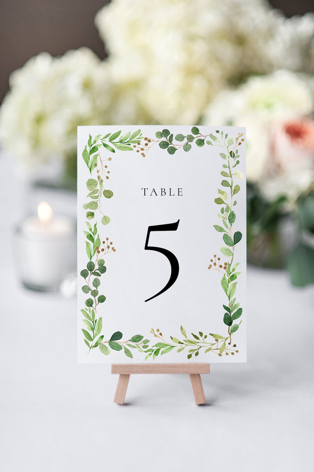 Printable Table Numbers | Table Number Template | Wedding Table Numbers ...