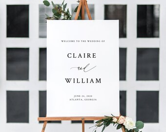 Printable Wedding Welcome Sign | Wedding Welcome Sign Template | Calligraphy Welcome Sign | Wedding Ceremony Sign | Instant Download | AB05
