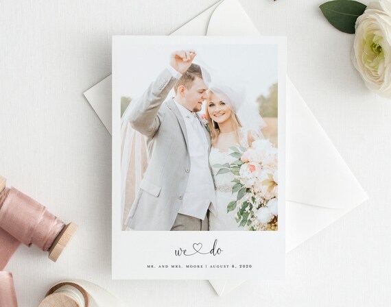 Printable Wedding Announcement Wedding Announcement Template | Etsy