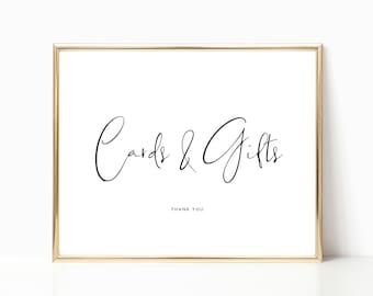 Printable Cards and Gifts Sign | Cards and Gifts Sign | Cards and Gifts Sign Template | Cards and Gifts Table Sign | Modern | Simple | ST19