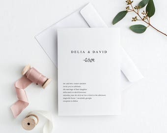 Printable Wedding Invitations | Wedding Invitation Template | Editable Template | Wedding Invitations | Calligraphy Wedding Invitations