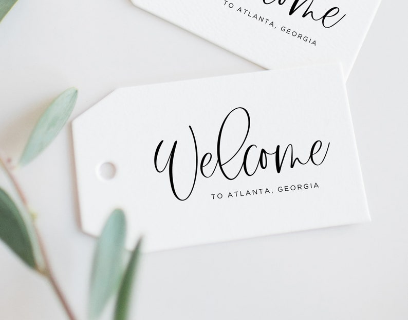 Wedding Welcome Tags Welcome Bag Tags Printable Welcome Etsy