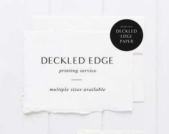 Deckled Edge Wedding Printing Service, Hand Torn Invitation Suite, Custom Torn Edge Wedding Invitations, Table Numbers, Menu, Save the Date