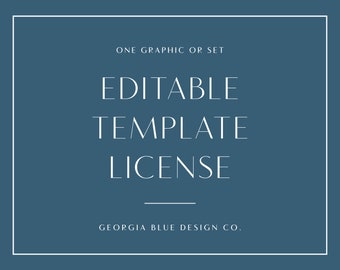 Editable Template Use License | For One (1) Graphic, Graphic Set or Svg Set