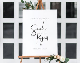Printable Wedding Welcome Sign | Wedding Welcome Sign Template | Calligraphy Welcome Sign | Wedding Ceremony Sign | Instant Download | CS12