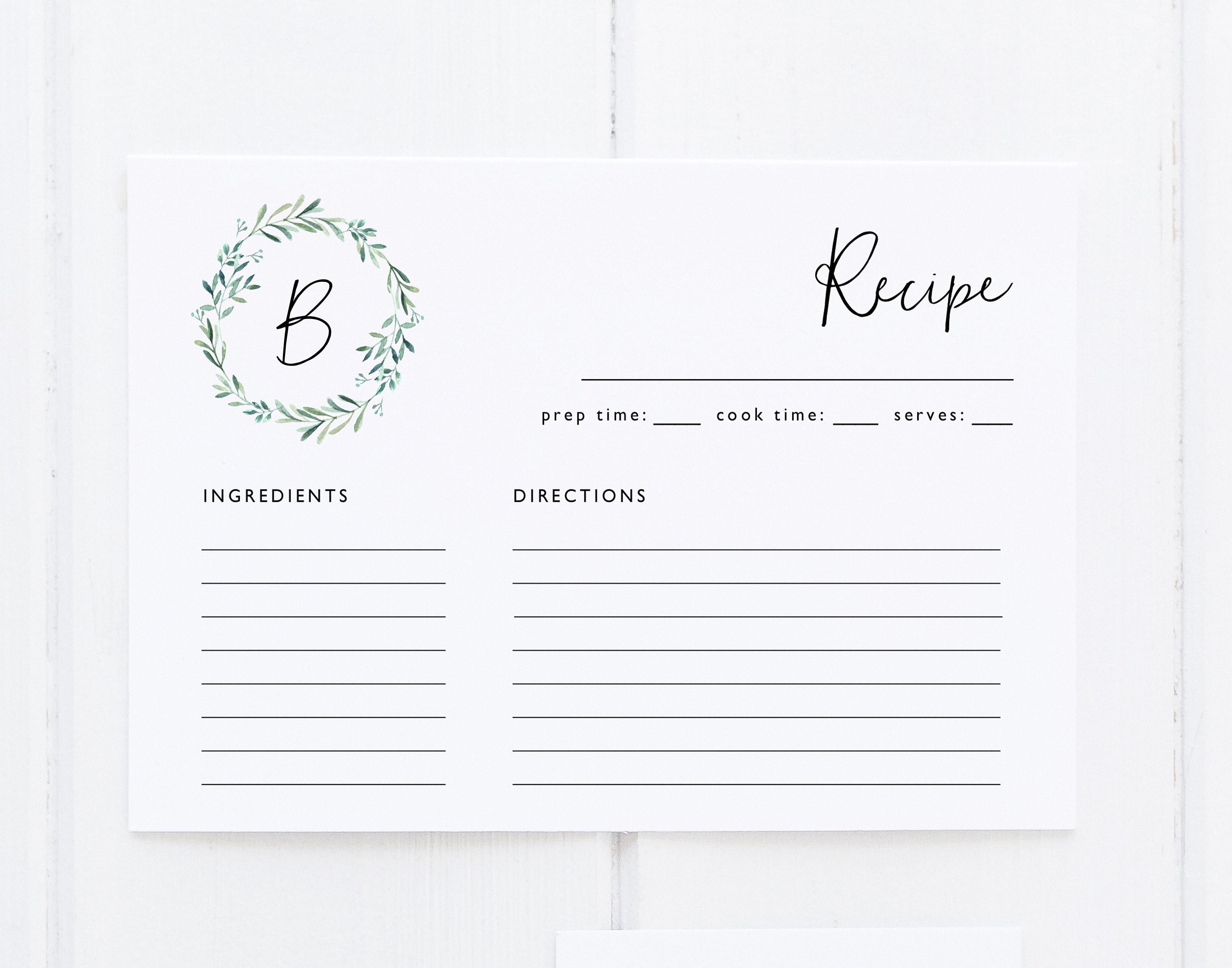 monogram-recipe-card-editable-recipe-card-template-etsy