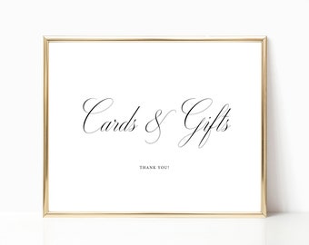 Printable Cards and Gifts Sign | Cards and Gifts Sign | Cards and Gifts Sign Template | Cards and Gifts Table Sign | Modern | Simple | MT06