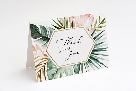 Thank You Card Template Printable Thank You Cards | Etsy