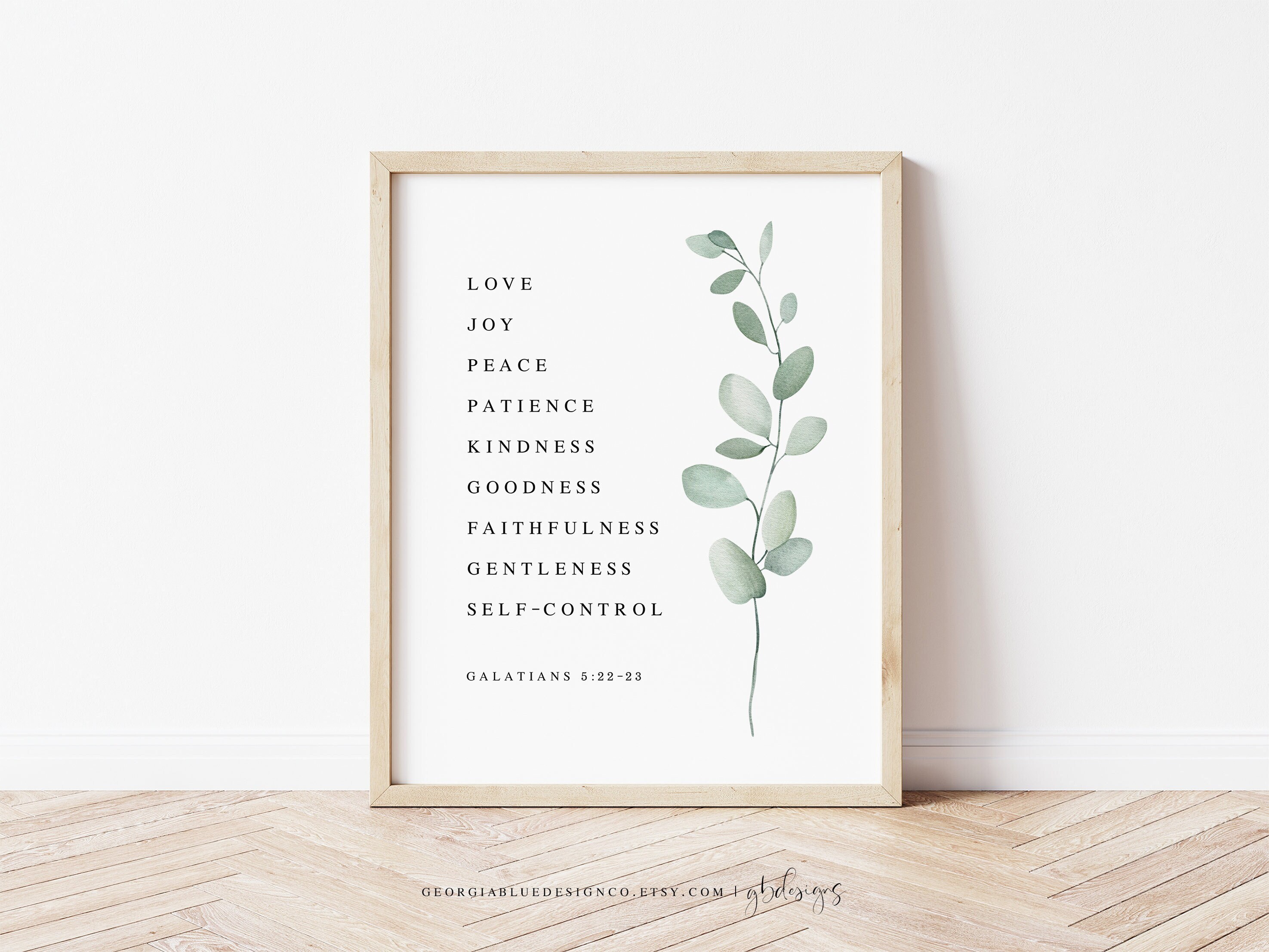 Fruit of the Spirit Printable Wall Art | Christian Bible Verse ...