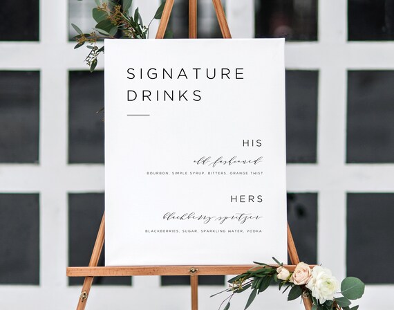 Printable Open Bar Menu Bar Menu Template Open Bar Sign - Etsy