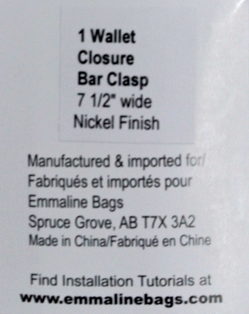 Wallet Clasp Closure Wallet Bar Channel Lock W/flip Clasp Etsy