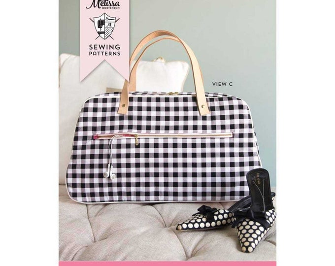 Retro Travel Bag Sewing Pattern by Melissa Mortenson Printed Etsy