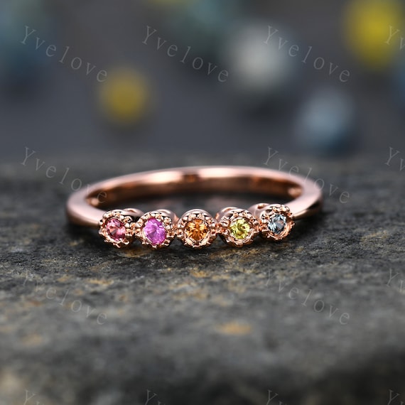 Petite birthstone rings deals