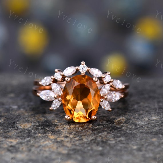 Citrine ring band sale