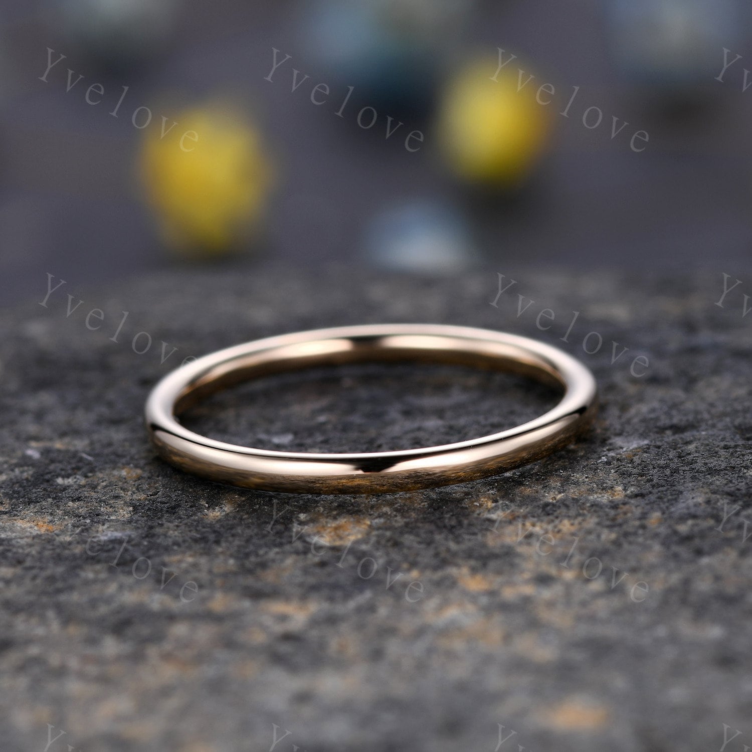 Gold Stacking Ring Set - Plain Gold Ring Set - Simple Gold Rings