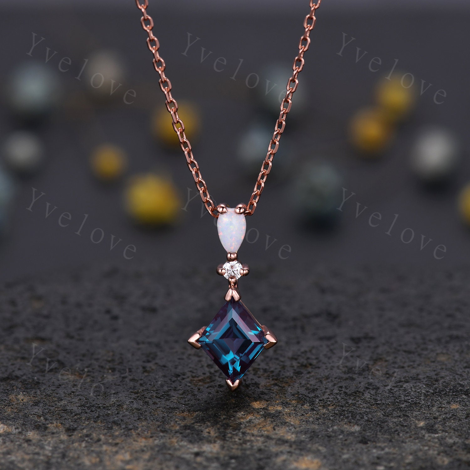 ネックレス・ペンダント LOVE ME MONSTER Petit Gem Drop Necklace Mia 1/4