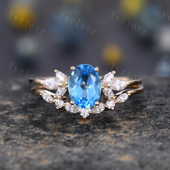 Enchanted Disney Cinderella Princess-Cut London Blue Topaz and 3/8 CT. T.W. Diamond  Engagement Ring in 14K White Gold | Zales