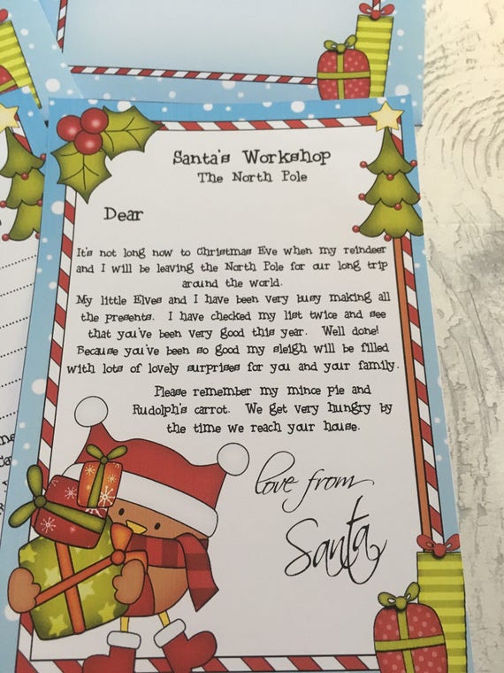 Boys Letter To Santa Santa Letter Set Christmas Wish List