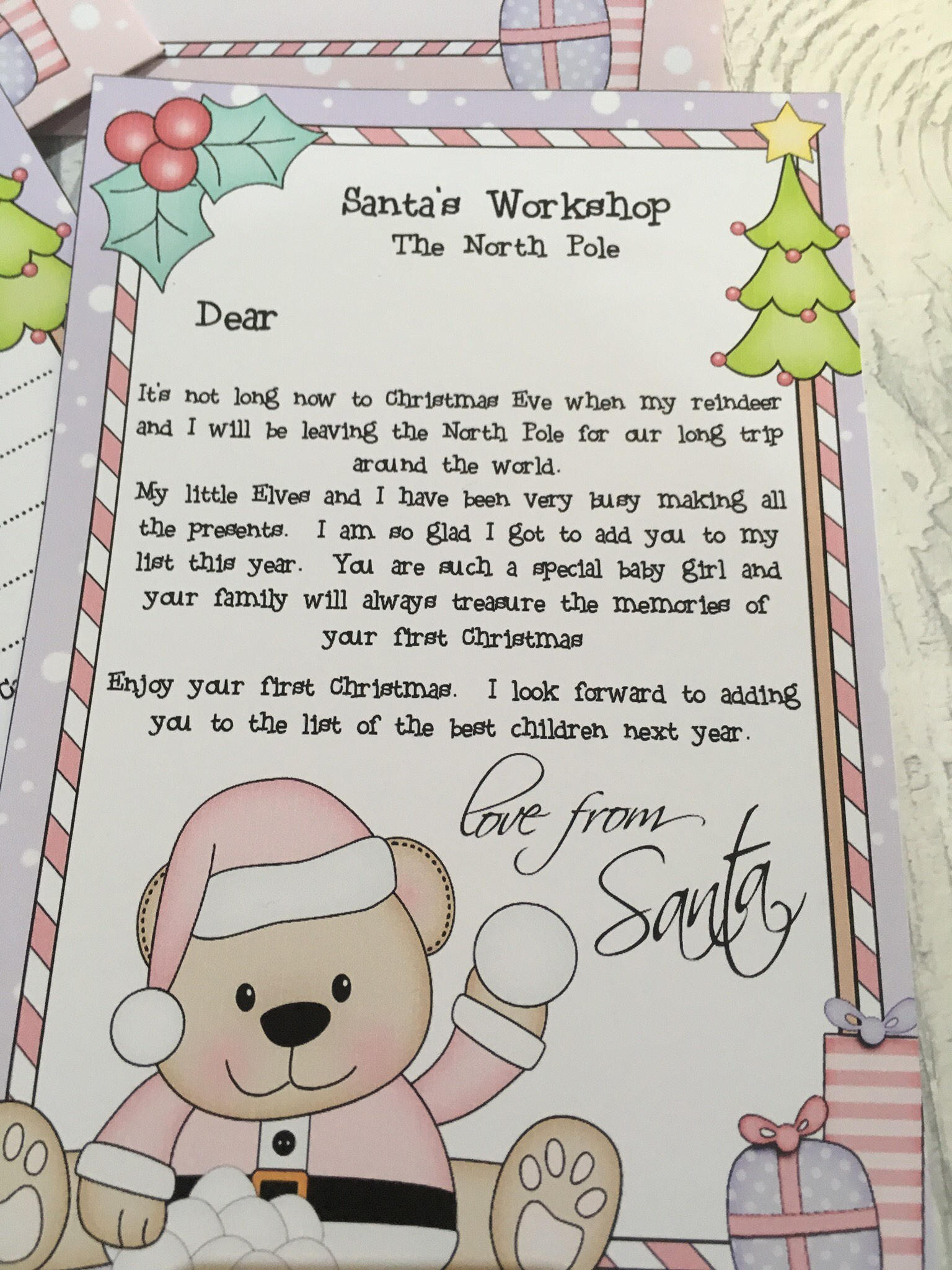 Babys erste Weihnachten Baby Brief an den Weihnachtsmann | Etsy