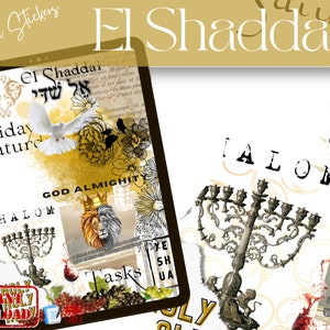 El Shaddai Collection | DIGITAL STICKERS | GoodNotes | Digital Planner Stickers | pre-cropped | IPad Stickers | Bullet Journal | Fun | Faith