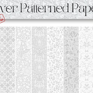 Grey Patterned Digital Paper Pack - Abstract Multicolor Backgrounds for Creative Projects, scrapbooking, journaling Active