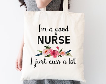 I Will Stab You Funny Nurse Nursing Student Canvas Tote Shoulder Bag HandbagDaily For Womens Black