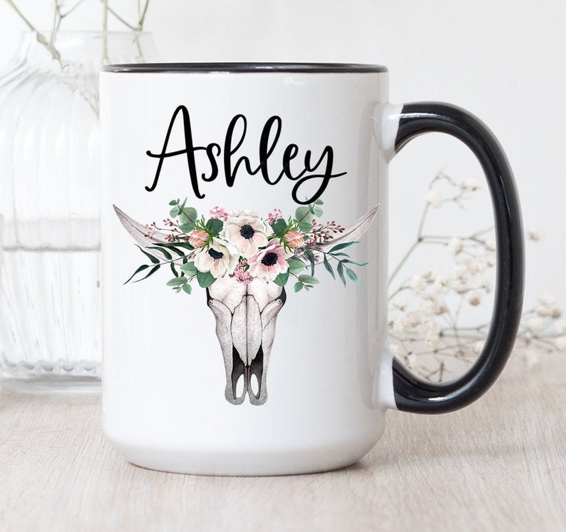 Personalized Coffee Mug Bohemian Coffee Mug Bohemian Decor Etsy