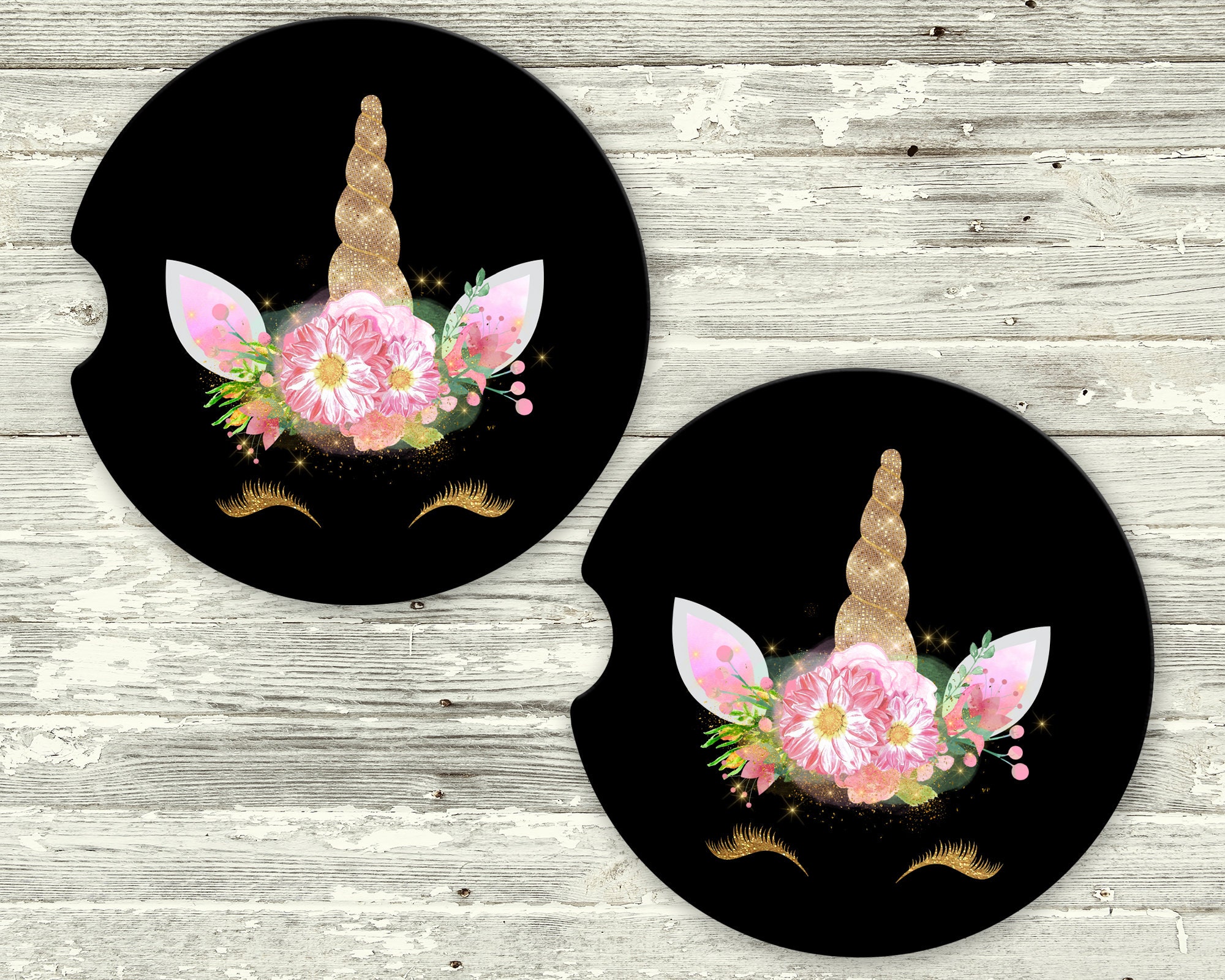 Unicorn Car Coasters Unicorn Car Accessories Car Accessories Etsy