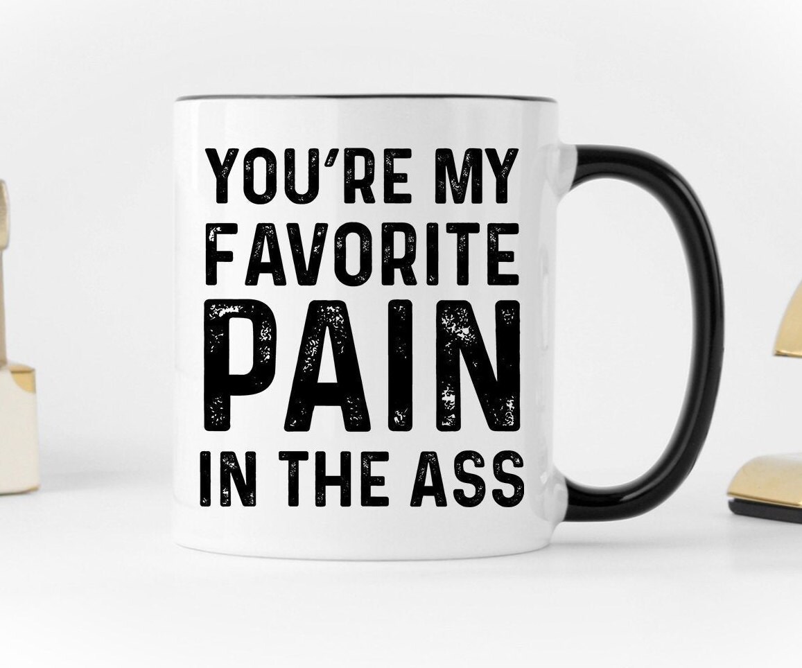 funny gift for boyfriend You're my favorite pain in the ass coffee mug 