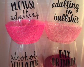 Funny wine glasses