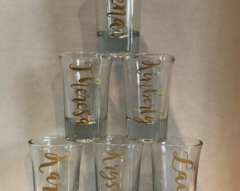 Personalized shot glasses