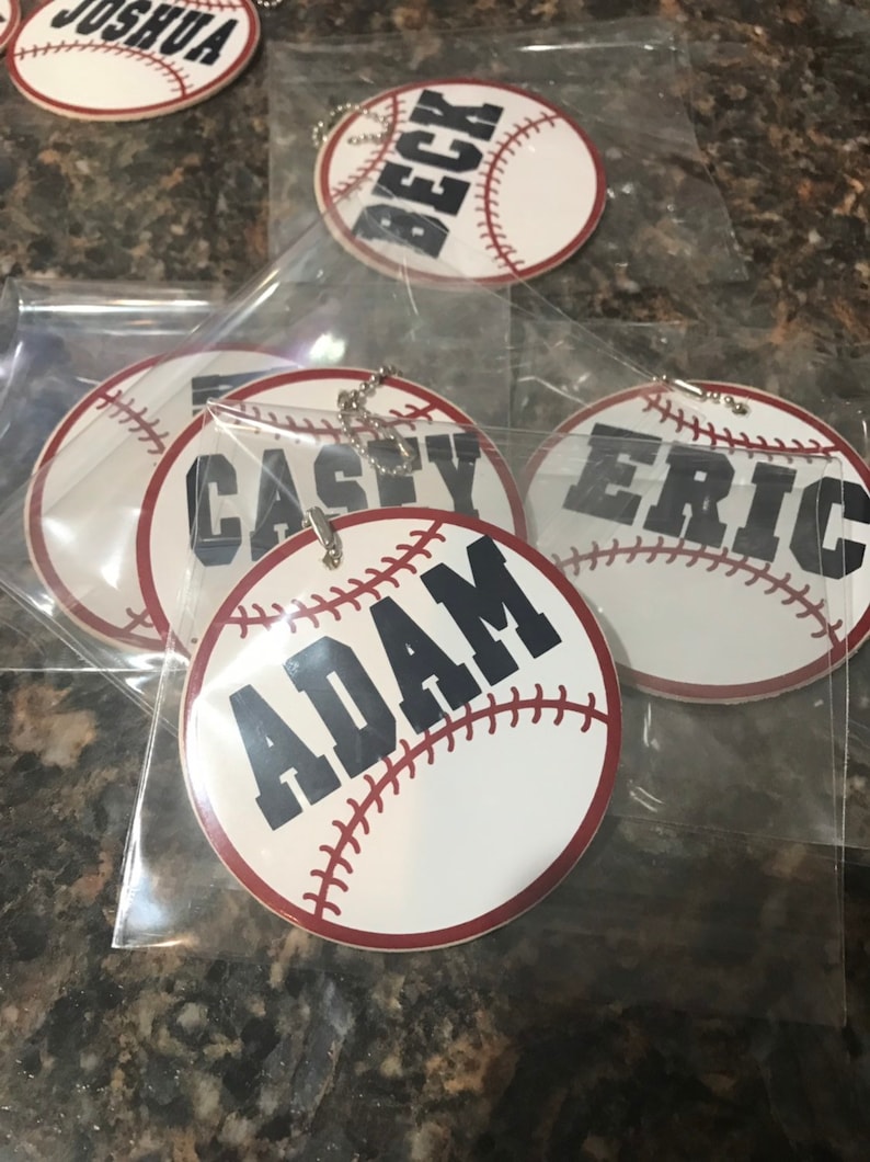 Baseball Bag Tags Etsy