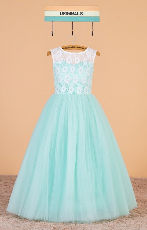 mint green flower girl