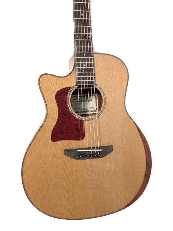 Left Hand, Caraya A-2016 Solid Cedar Top Electric-acoustic Guitar
