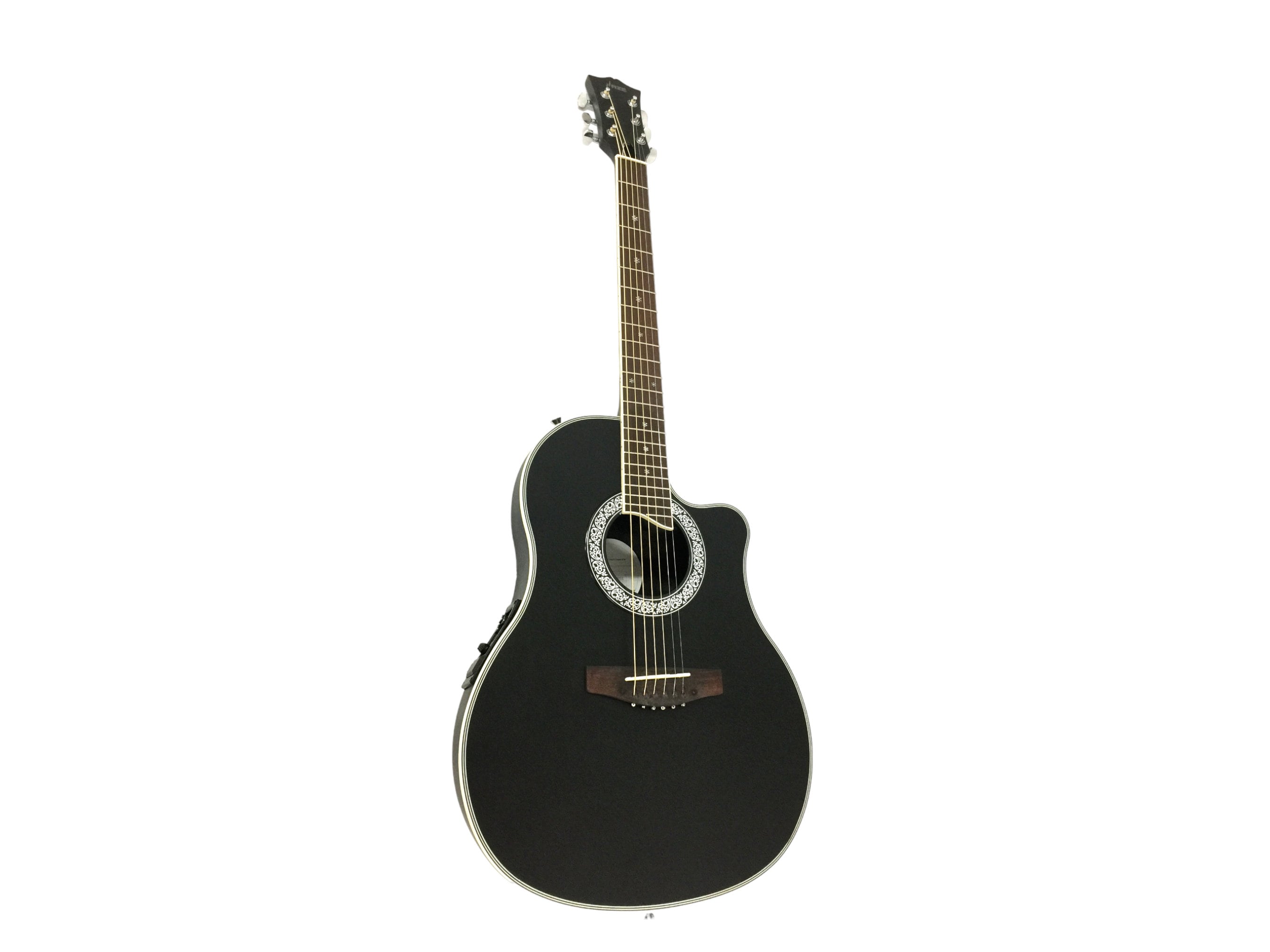 Full Size Caraya Round-back Electro-acoustic Guitar Matt Black 721CEQ/MBK  Swift Delivery With DHL, Your Package in 3-5 Business Days 