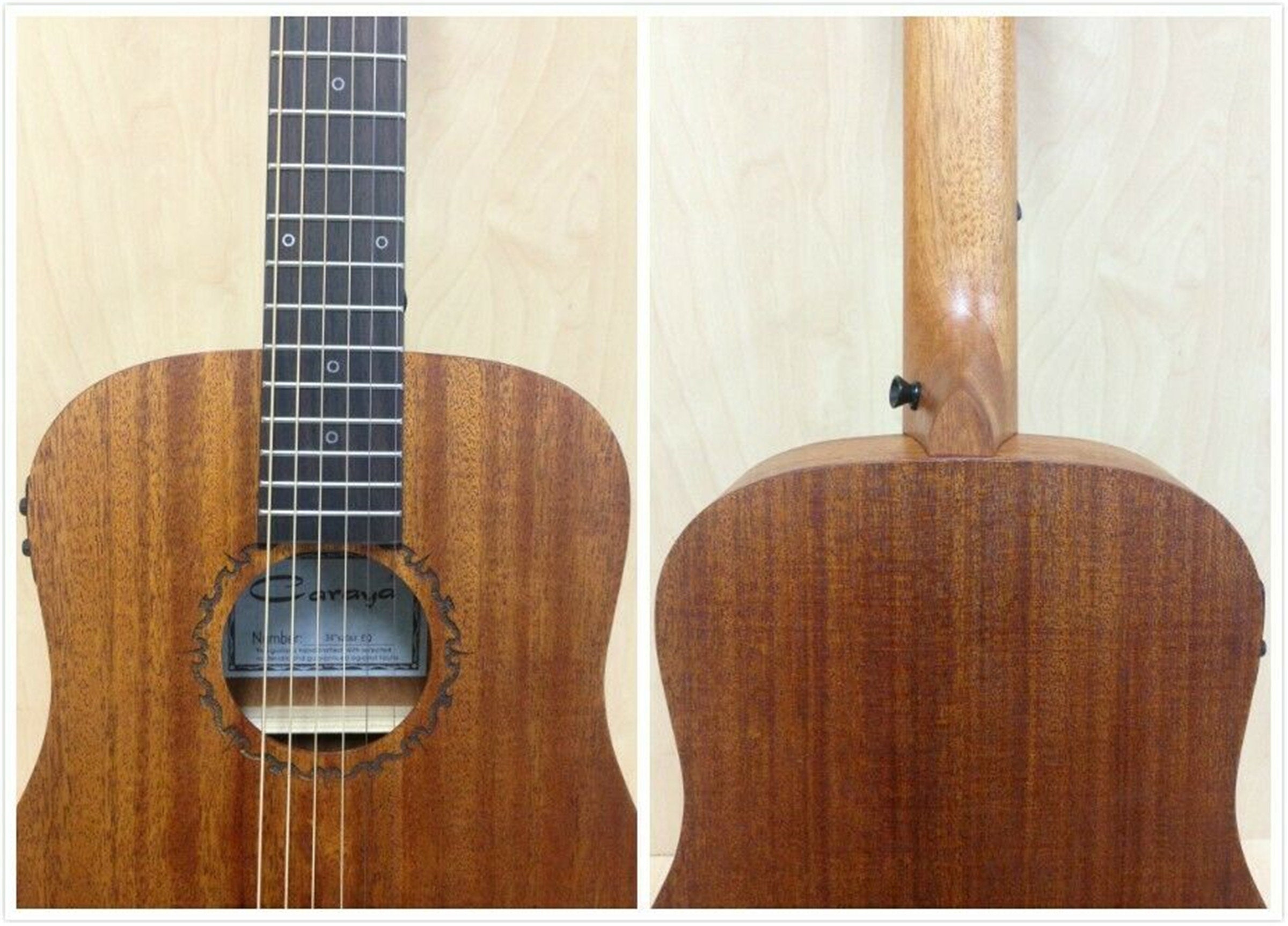 Caraya Safair 34 EQ All Mahogany Acoustic Guitar W/built-in Eq,tunerfree  Bag -  Canada