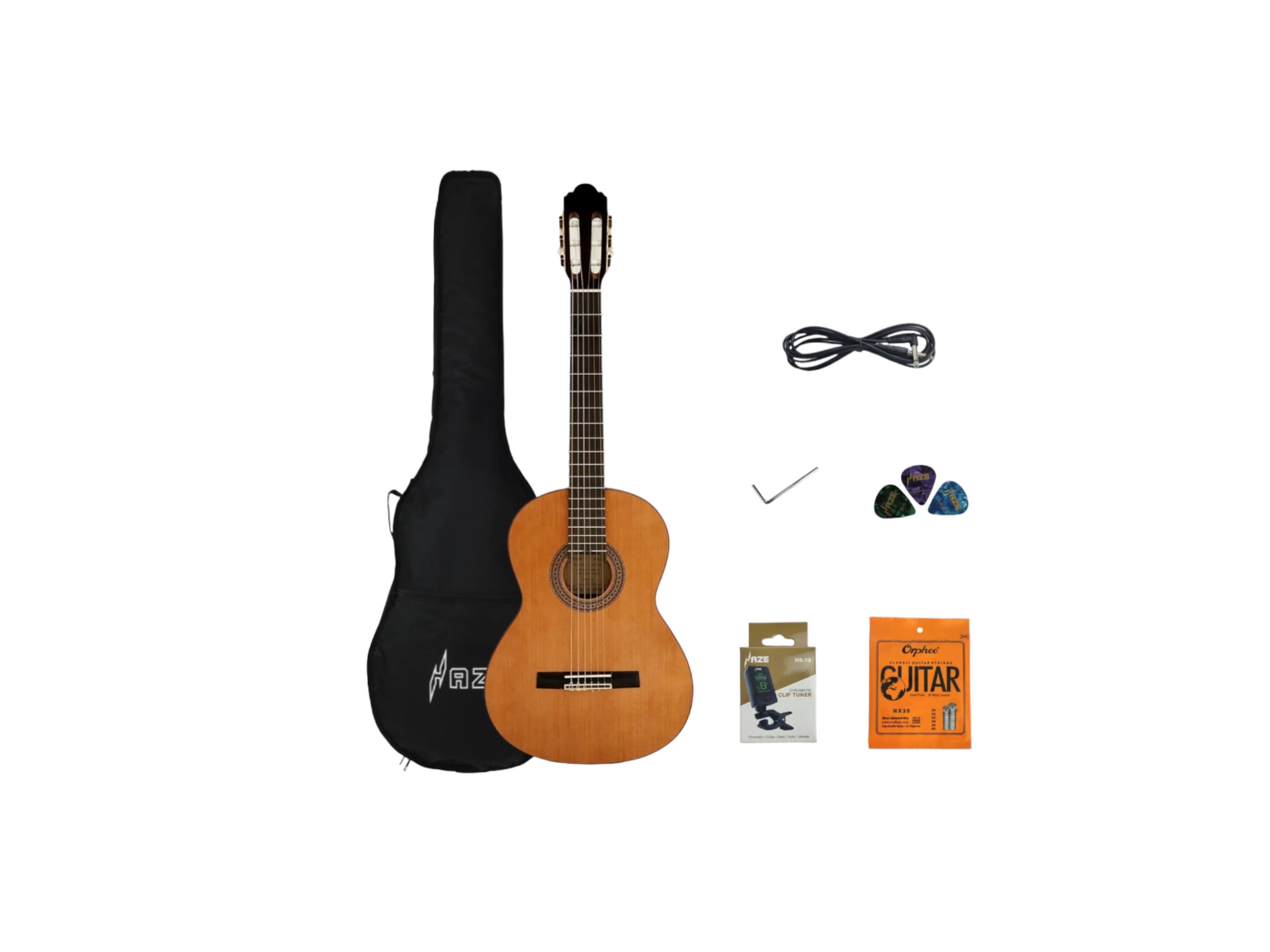 41 Caraya 721 CEQ/MBK Black Round-Back Electro-Acoustic Guitar+Free Gig  Bag