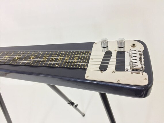 Haze Solid Body Electric LAP Steel Guitar With Stand Metallic
