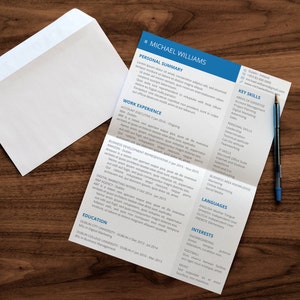 Plantillas modernas de currículum vitae y cartas de presentación / Disponibles en Microsoft Office PowerPoint y Google Slides / Fácil de leer / Descarga instantánea