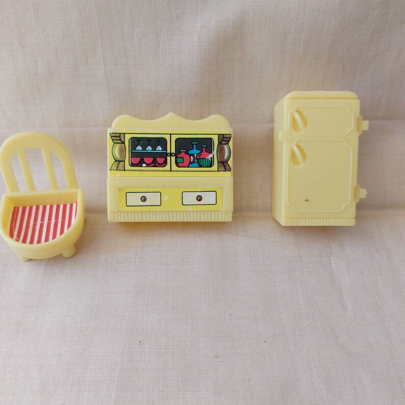 Vintage Dolls House Furniture With 8 Items Kitchen Lounge Etsy UK