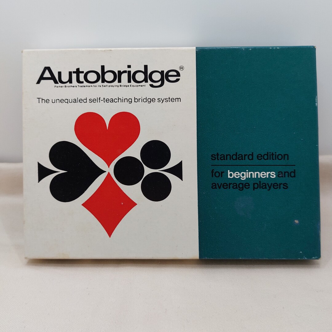 Auto Bridge Vintage Autobridge Solo Bridge Solitaire Card Game Playing Board by ...